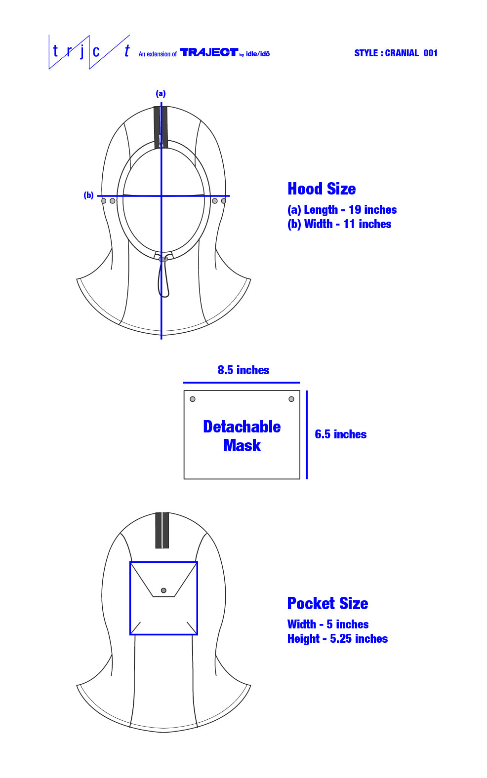 1. "CRANIAL" Multifunction 3L Waterproof Hood - UNISEX