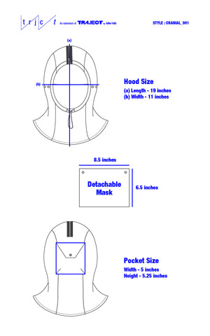 1. "CRANIAL" Multifunction 3L Waterproof Hood - UNISEX