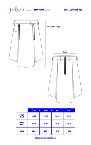 1. "EXPOSITION" Expandable Skirt / TRJCT W